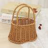 Flower Basket with Handle Woven Plant Basket Flower Storage Basket for Home Wedding Garden Decoration