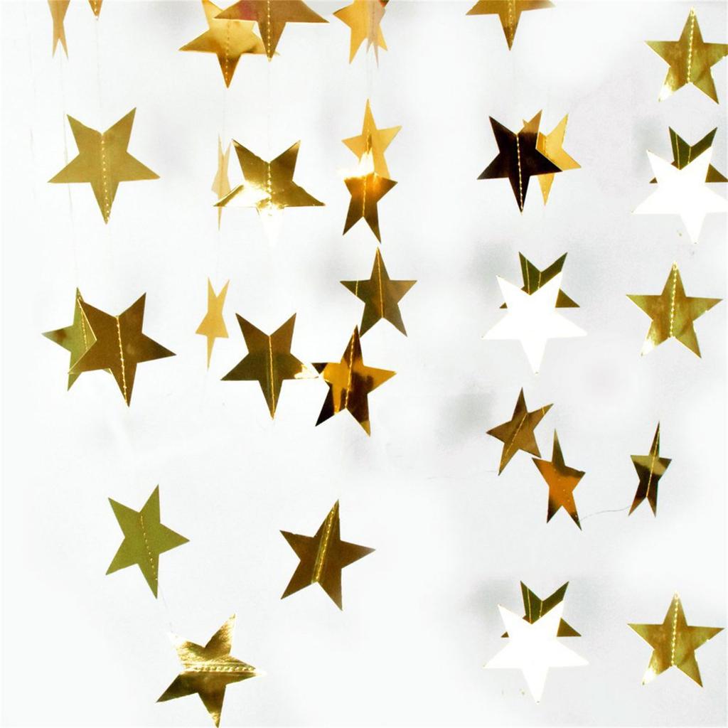 Multipurpose Glitters Star Paper Garlands Streame Fashion Accessory for Party Supplies Wedding Christmas Decoration