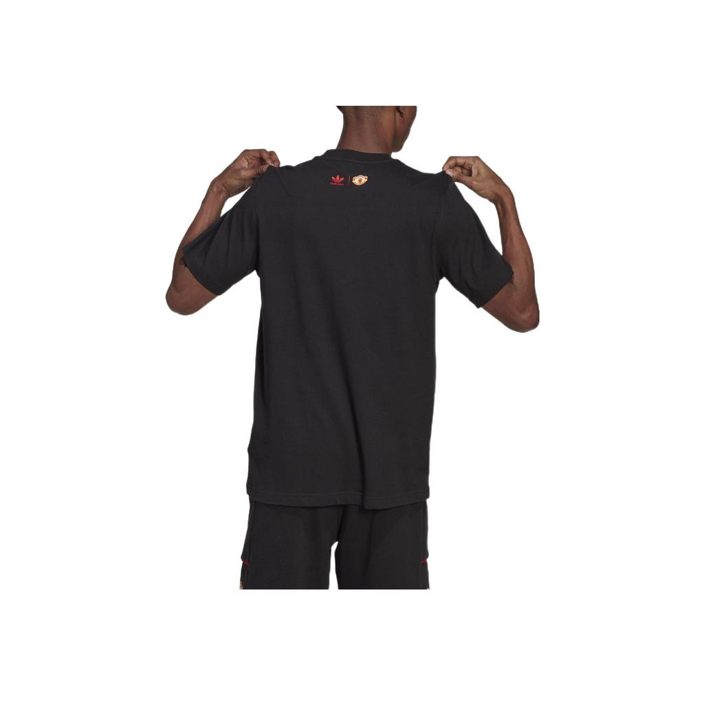 Adidas Футболка Originals Contrast Big Logo Casual Sport с коротким рукавом для мужчин, черные HP0451