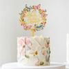  Gold Butterfly Happy Birthday Cake Topper Rose Gold Acrylic Kids Birthday Party Cake Topper Dessert Decoration Baby Shower