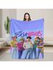 K-Pop Anime-Inspired Throw Blanket - Soft & Cozy, All-Season Versatility For Couch, Office, Bed, Camping