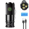 Flashlight With Power Indicator Waterproof High Quality Mini Work Durable Usb Rechargeable Keychain Magnetic With Clip Brightest