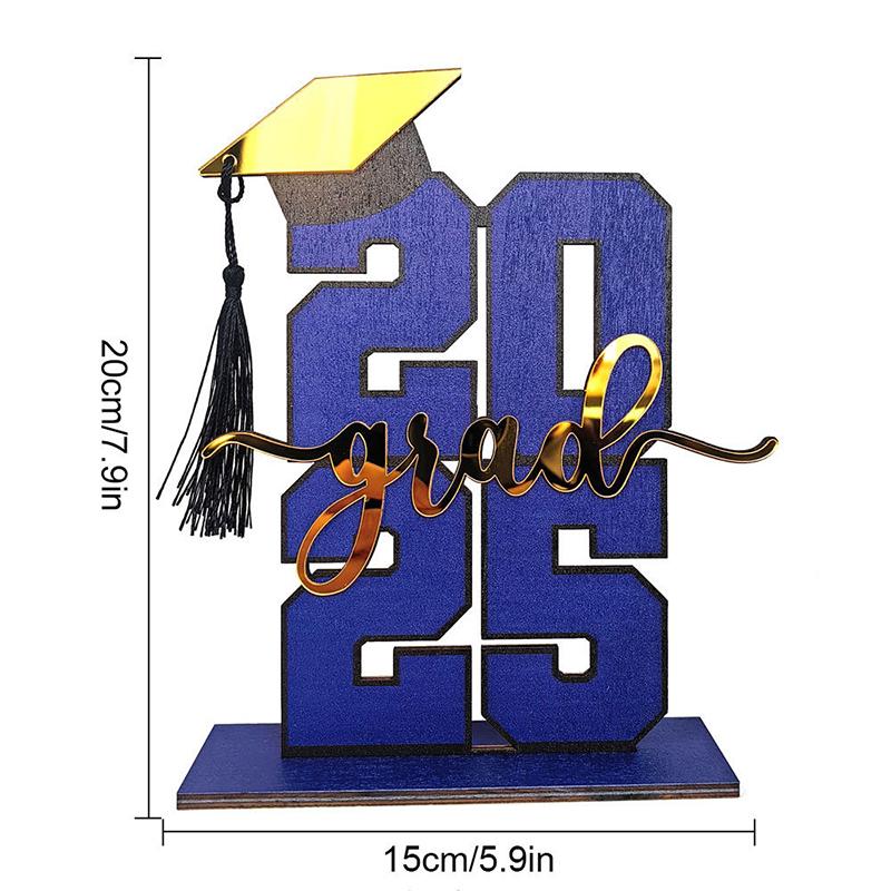 Набор деревянных подставок для выпускного подарка, праздничное украшение, объемный выпускной сезон, новый выпускной сезон 2025 года, разноцветный
