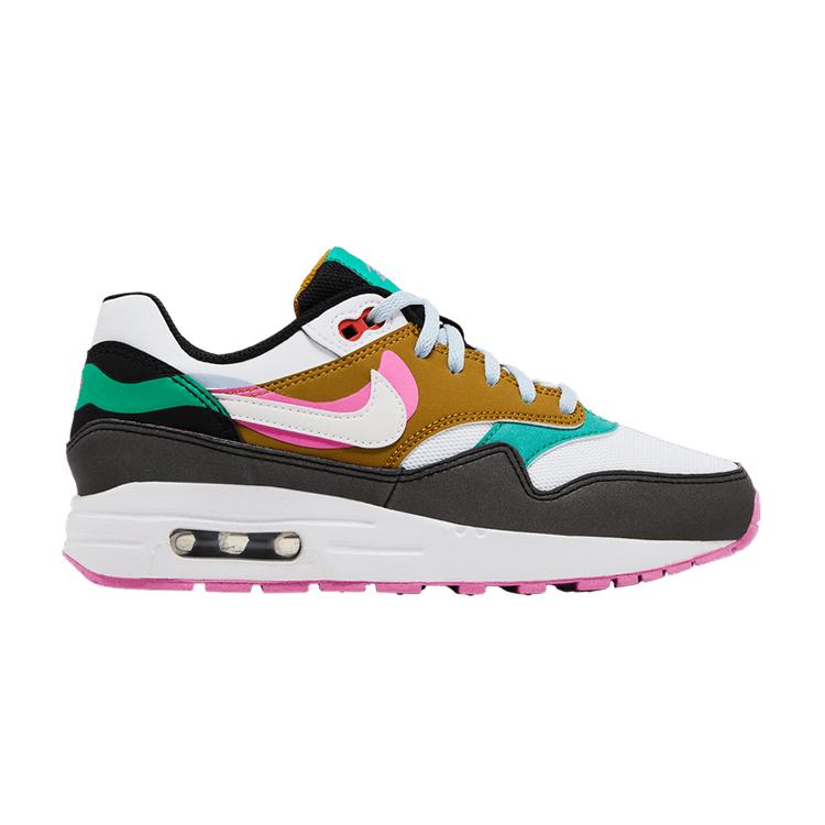 Kids' Sneakers Nike Air Max 1 SE Dance (GS) Black/White/Playful Pink/Stadium Green