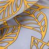 Cotton bedding 180x200 satin COTTON gray with sunny yellow leaves