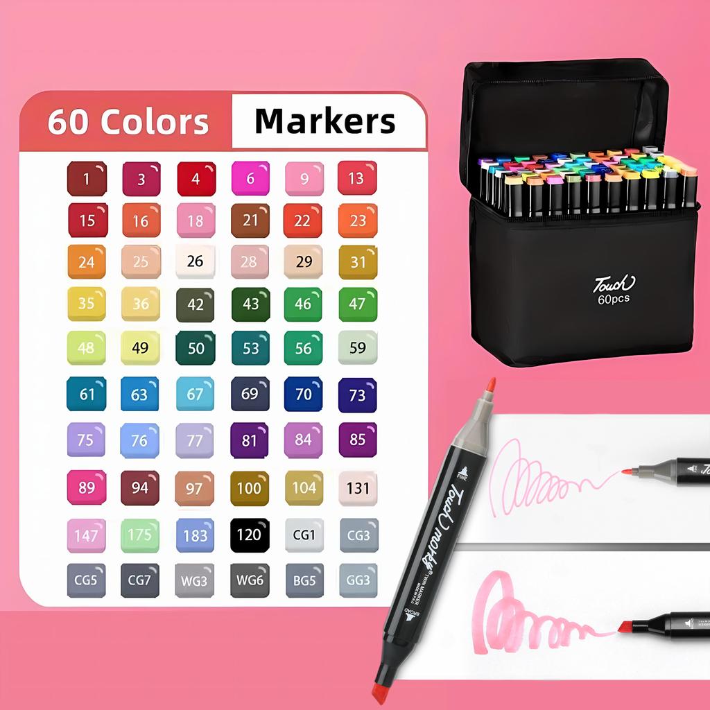 30/40/60/80 цветов маркеры на спиртовой основе ручки с двойным наконечником перманентные принадлежности для школы рисования манги маркеры для рисования ученикам подарок