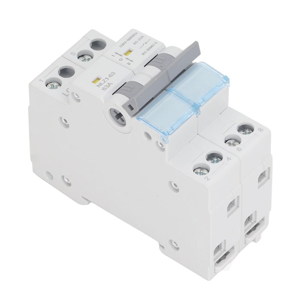 230 В переменного тока 63 А Ручной переключатель двойного питания Монтаж на DIN-рейку 35 мм Цепь блокировки одной стороны