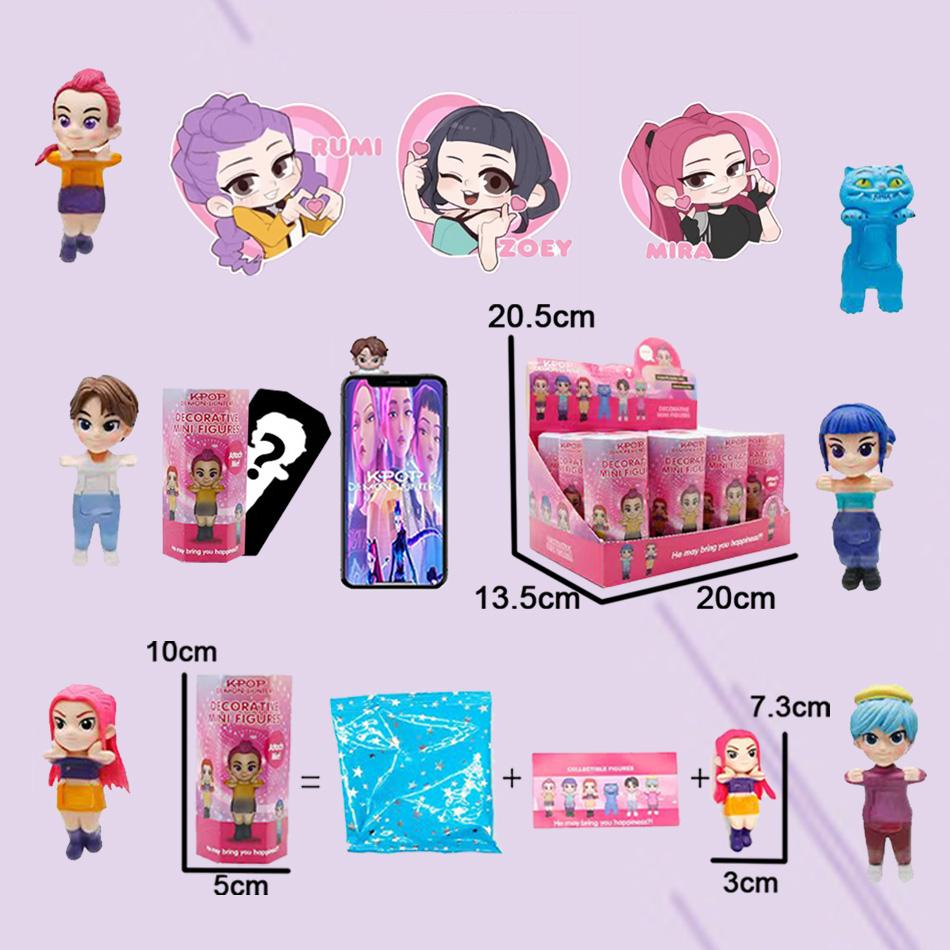Аниме K-pop Охотники на демонов слепая коробка Набор экшн-фигурок - Дерпи Тигр Ранимеуми Мира Зои Сасси Фигурки Куклы для фанатов Подарок