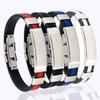 Korean Style Titanium Steel Men's Silicone Bracelet - Trendy Stainless Steel Bangle Jewelry