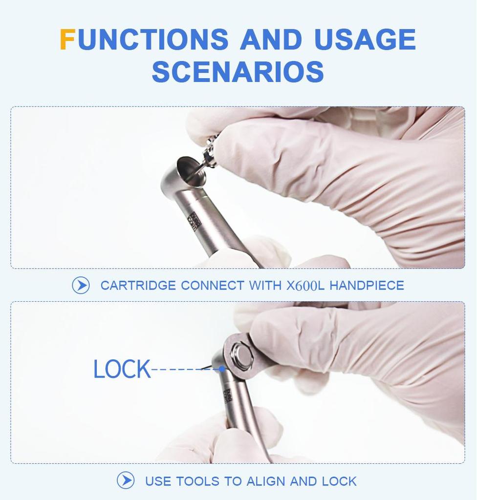 Керамические запасные части подшипника AI-C-X600L Ротор Высокоскоростная воздушная турбина Картридж с наконечником Стоматологическая клиника