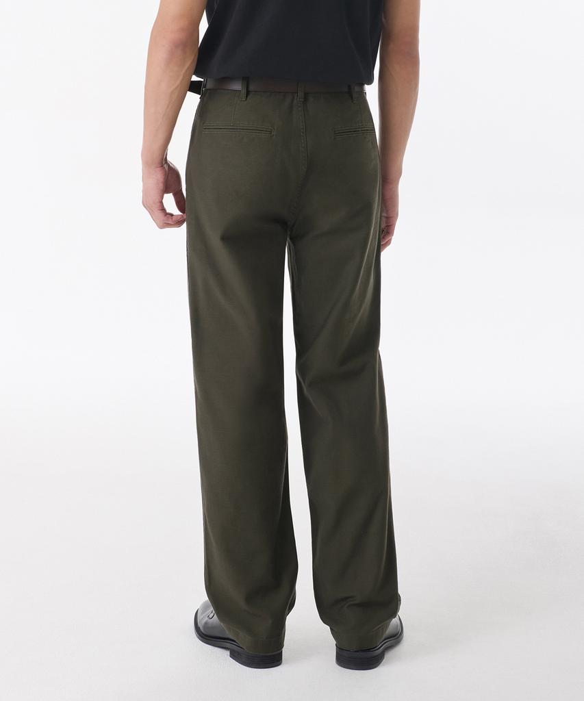 MUSINSA STANDARD Back Satin Officer Pants [Deep Khaki]