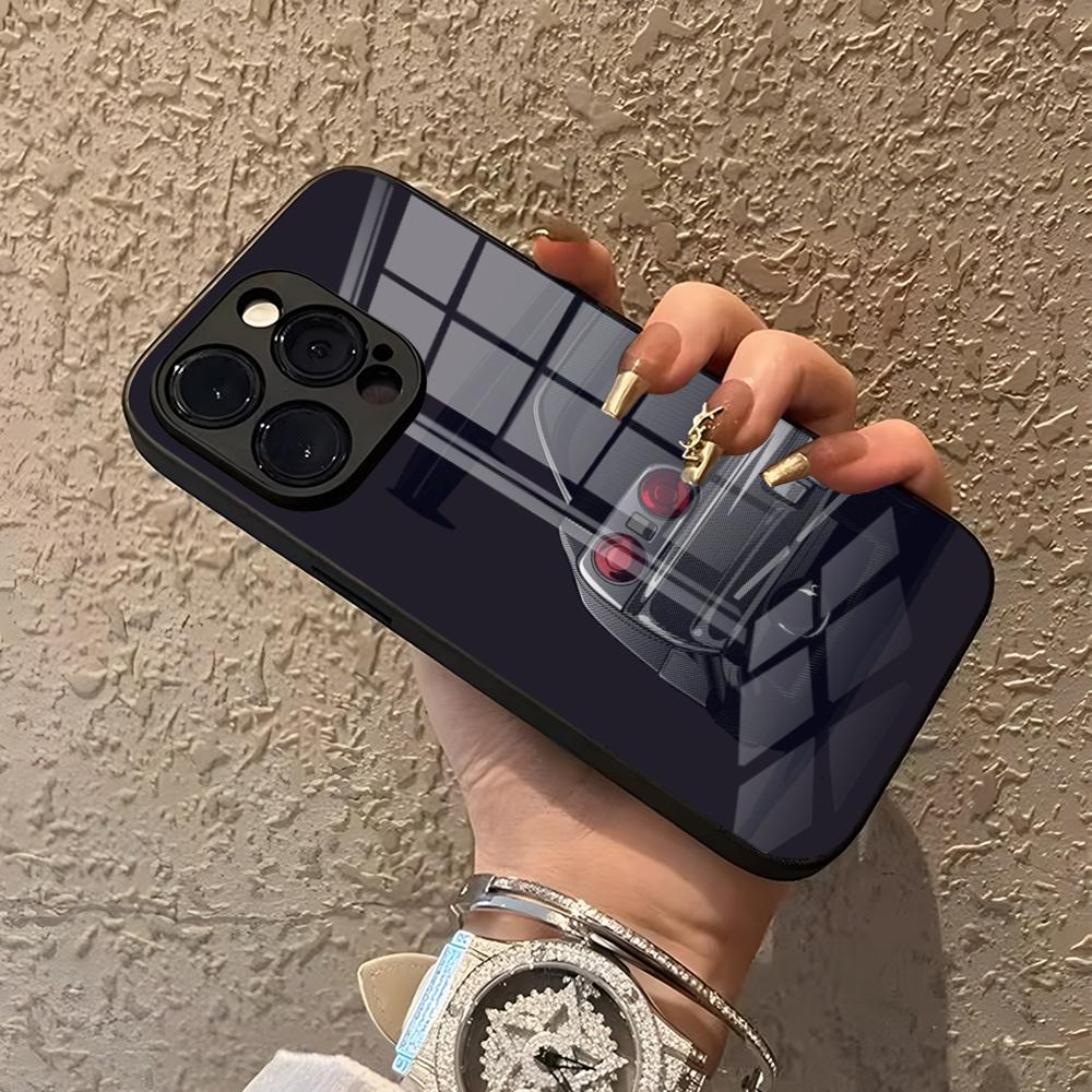 Спортивные автомобили JDM Мужской Мужчины Чехол для телефона Для IPhone 15 Pro Max 14 Pro 12 16 11 13 Mini X XR XS 8 7 Plus SE Закаленное стекло Задняя крышка