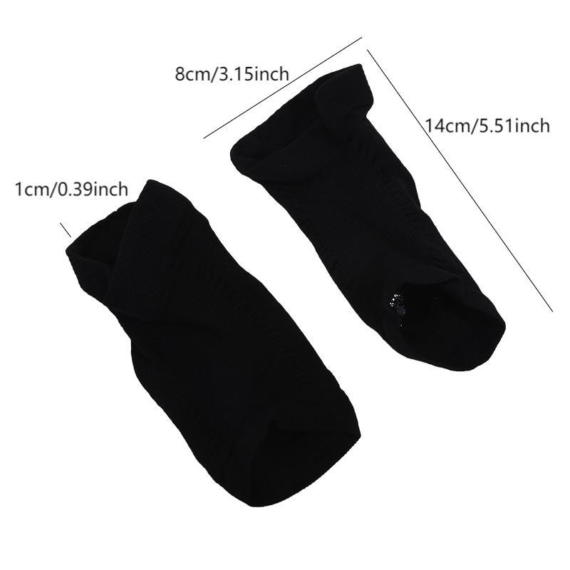 1Pair Heel Protective Cover Foot Heels Socks Silicone Anti-Crack Moisturizing Shoe Pads Unisex Pain Relief Feet Care Sock Black