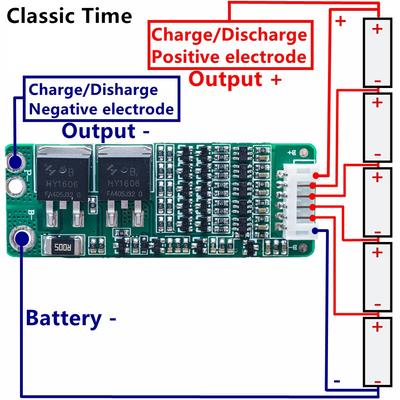 5S 15A Литий-ионная литиевая батарея BMS 18650 Плата защиты зарядного устройства 18 В 21 В Схема защиты ячеек