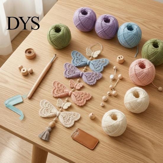 Расслабляющее творческое занятие Садовый каскад DIY Набор для вязания крючком, Тема: Бабочка/Хэллоуин/Цветок/Пчела/Птица/Собака, Тема: Весна Рукоделие Ручная работа Стена