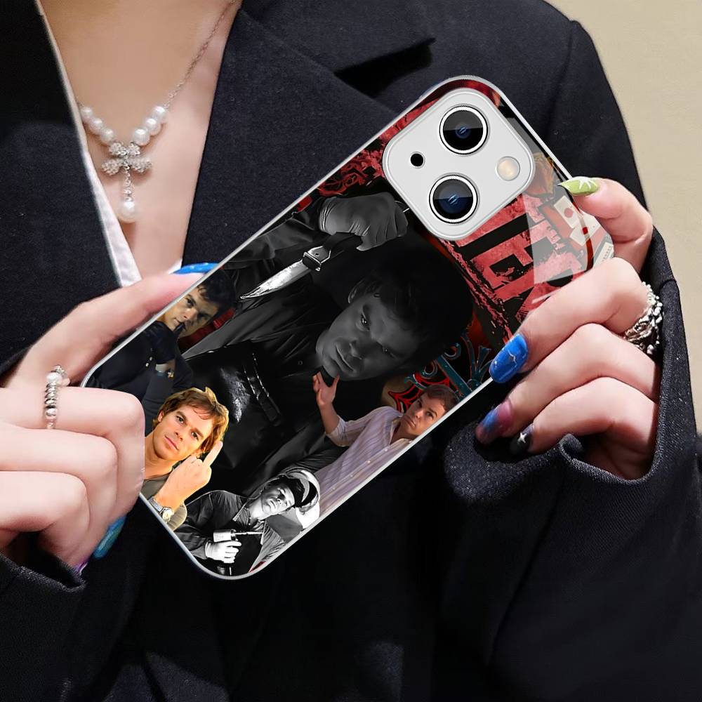 D-Dexter Morgan Tempered Glass For Iphone 14 13 12 11 Pro Mini XS MAX 14Plus X XS XR Fundas