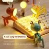 LED Night Light Mini Cute Pet Light Student Gift Cartoon Pet Folding Table Lamp Kids Room Bedside Bedroom Living Room Decor New