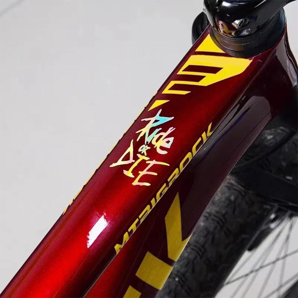 1 шт. Наклейка светоотражающая на велосипед Ride OR DIE, декоративная наклейка для автомобиля, мотоцикла, питомца, аксессуары для велосипеда