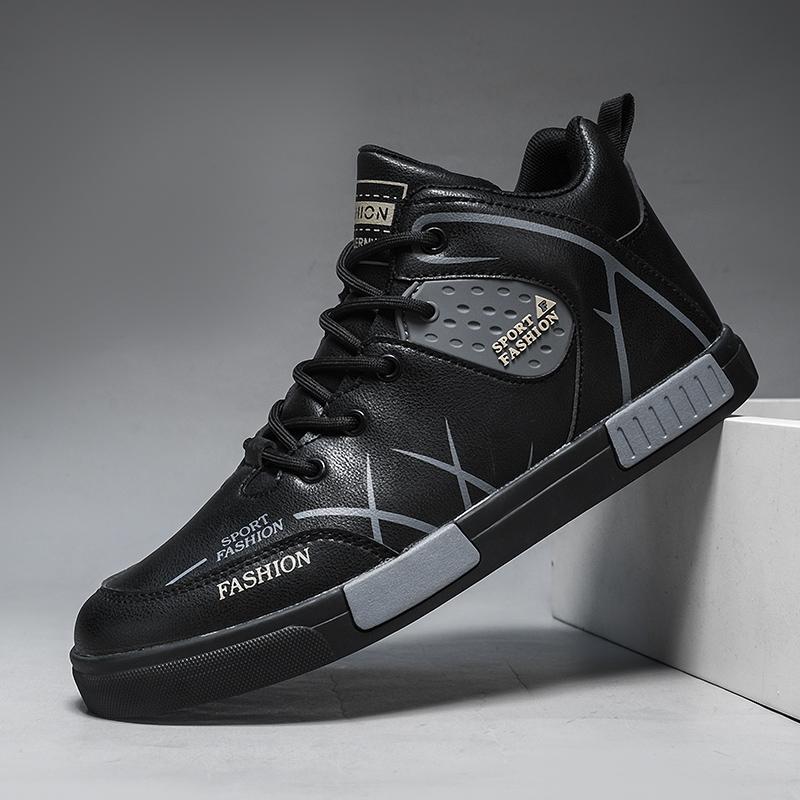 Модная кожаная мужская обувь Кроссовки Тренд Повседневная обувь Дышащие Для отдыха Мужские кроссовки Мужская нескользящая обувь Мужские кроссовки для скейтбординга