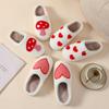 New Autumn and Winter Couples Love Cotton Slippers Cute Cartoon Smiling Face Non Slip Slippers for Home and Indoor Use