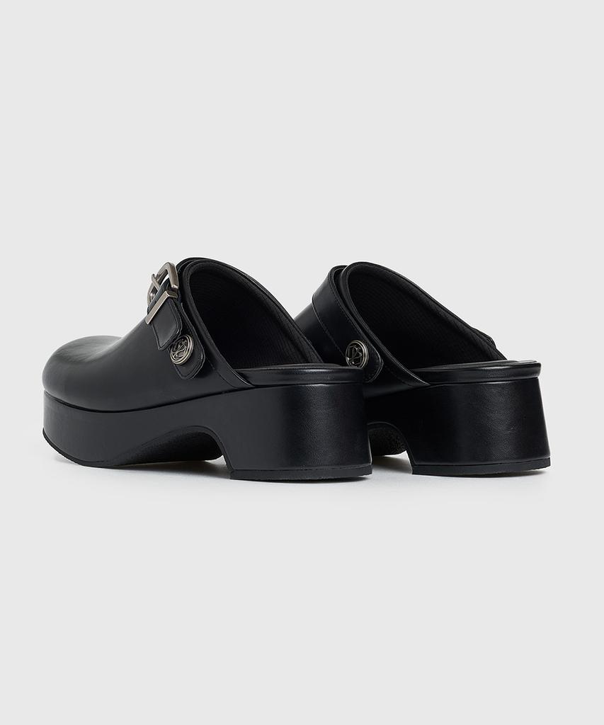 Клоги Kissa Roundy Buckle Черные M601306