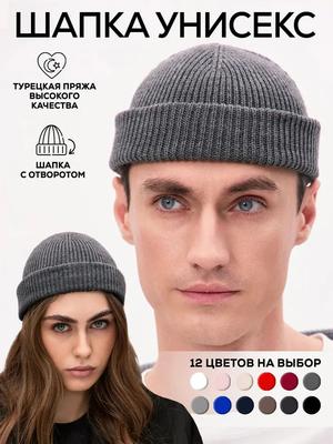 Вязаные шапки для мужчин и женщин, теплые