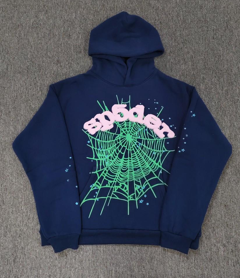 Мужская толстовка с принтом «Паутина» - Модная, свободного кроя, с плюшевой подкладкой