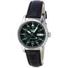 Sports GMT Kelly Green Flieger Suit Style Leather Strap Automatic SRPJ89K1 100M Men's Watch