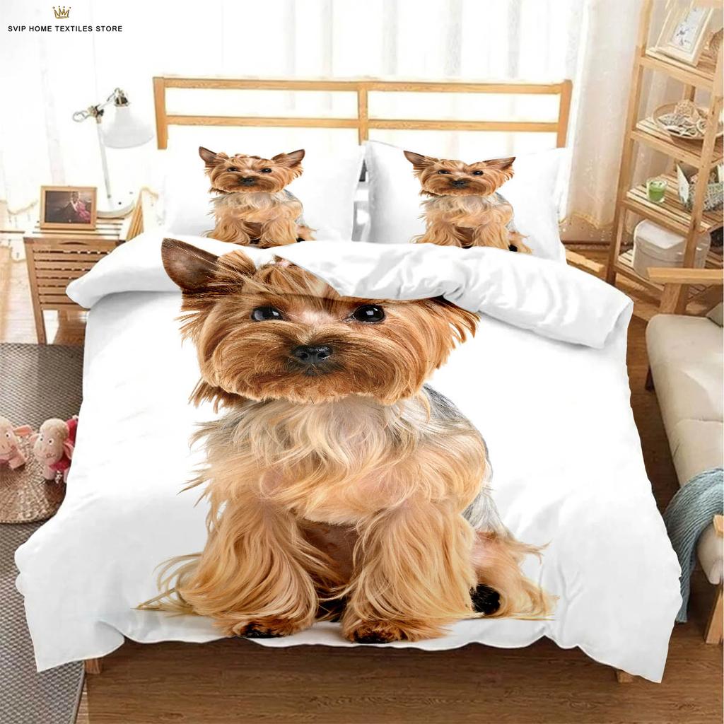 Cute Dog Shar Pei Dog 3d Printing Quilt Cover Children's Room Bedding Set Quilt Cover Pillowcase 3 Pieces Home Textile