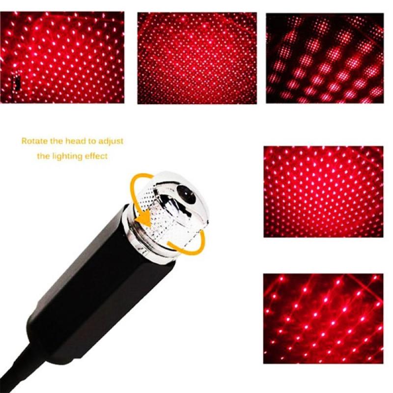 LED Car Roof Star Atmosphere Lights Projector Light Interior Galaxy Lamp Decoration Light USB Plug ADM
