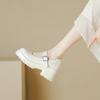 Sweet and Cool Style Mary Zhen Shoes for Women New Thick Heels for Girls Single Shoes Retro Versatile Thick Sole Leather Shoes