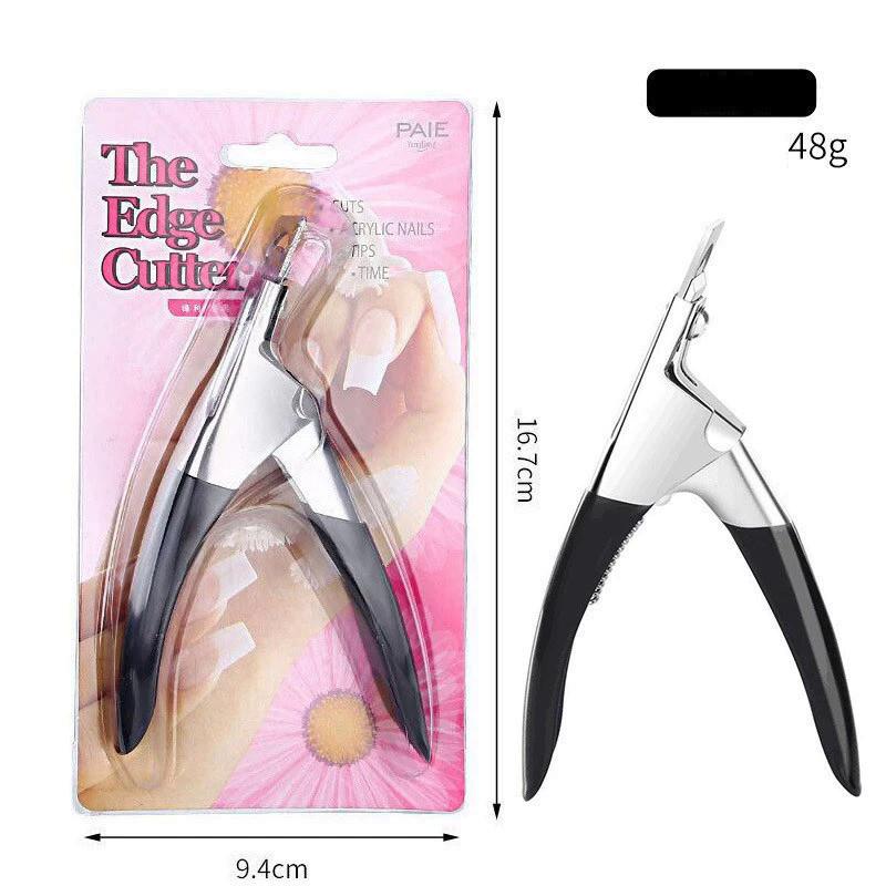 Маникюрные острые U-образные ножницы кусачки для ногтей из нержавеющей стали фототерапия наращивание ногтей обрезка французские ножницы