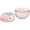 Sanrio My 3D Bowl with 13 x Character My Melody "Round Melody" Lid, Approx. 400ml, Approx. 13cm, Tableware, Goods, Pink, san4556-3