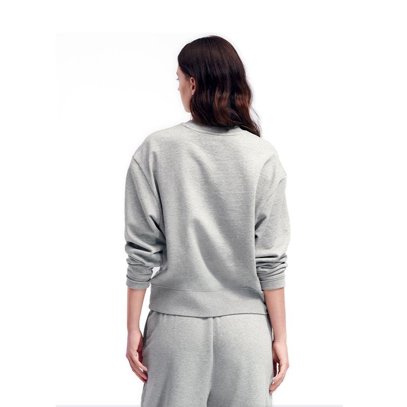 CK/Calvin Klein Jennie Collection Brand Logo Crew Neck Oversize Sweatshirt Women Tops Coconut-Grey 40332WD-P7A