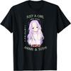 Аниме Смешная Новинка Просто Девушка, Которая Любит Аниме и Суши Женская Футболка