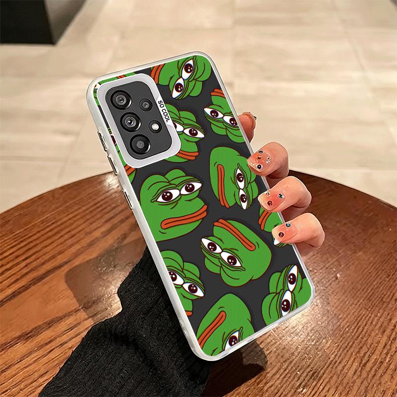 Смешной грустный лягушонок P-Pepe Мем Мягкий чехол для телефона для Samsung A17 A16 A15 A14 A13 A57 A56 A55 A54 A53 A37 A36 A35 A34 A33 A26 A25 A24 A