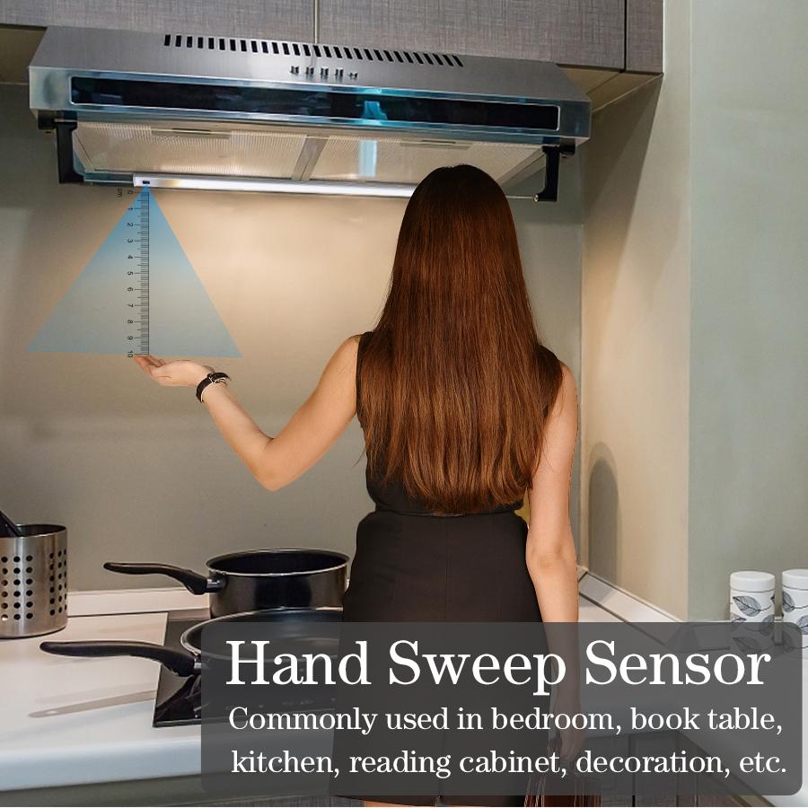 Ручной индукционный настенный светильник с 3 цветовыми температурами, USB, алюминиевый светодиодный барный светильник, индукционный выключатель, светильник для шкафа, кухни