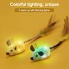 1 Set Cat Toy Rechargeable LED Interactive Simulation Mouse Toy Realistic Moving Mouse with Feather Tail Pet Supplies