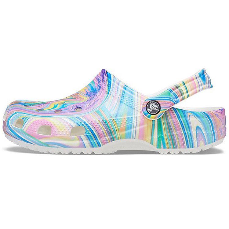 Crocs Classic Clog Futuristic Rendering Sports Slippers Unisex Footwear Blue Green 206868-928