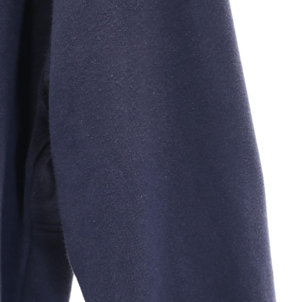 FINAL HOME Свитшот с длинным рукавом, толстовка с капюшоном на молнии, двойная косуха, M, темно-синий, мужской, б/у