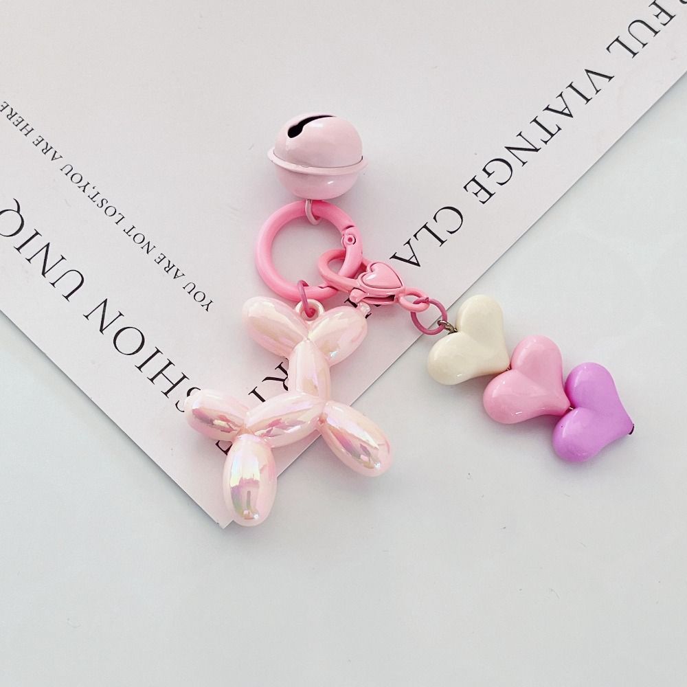 Cute Jelly Dog Key Chain Kawaii Love Puppy Keyring Creative Dog Balloon Keychain  Car Key