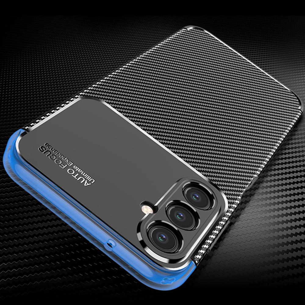 Для Samsung Galaxy A24 4G (162,1 х 77,6 х 8,3 мм) Чехол для телефона с текстурой углеродного волокна, ударопрочная ТПУ накладка для телефона