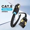 Ethernet-кабель Cat 8, SFTP 40 Гбит/с 2000 МГц RJ45 LAN Patch Cord, Высокоскоростной сетевой кабель для роутера, модема, интернет-соединения