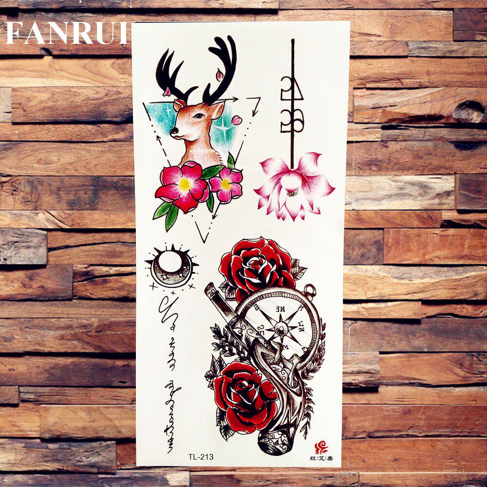 3D Scorpion Temporary Tattoos Realistic Fake Dreamcatcher Wolf Fox Owl Tatoos Sticker For Women Men