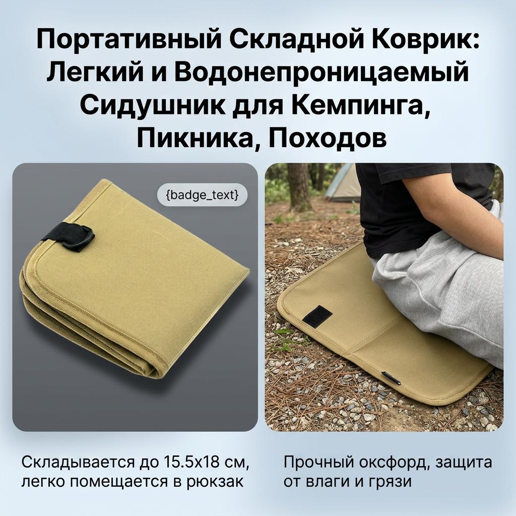 Portable Mini Folding Mat Lightweight & Waterproof Sitting Pad for Outdoor Camping Picnics Hiking