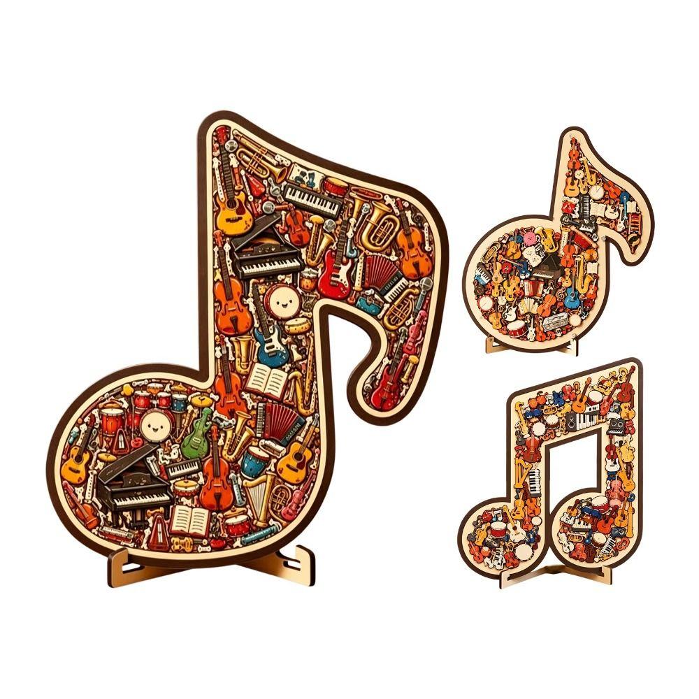 Irregular Shape Music Note Puzzle Musical Note Shaped Musical Instrument Puzzle For Adults