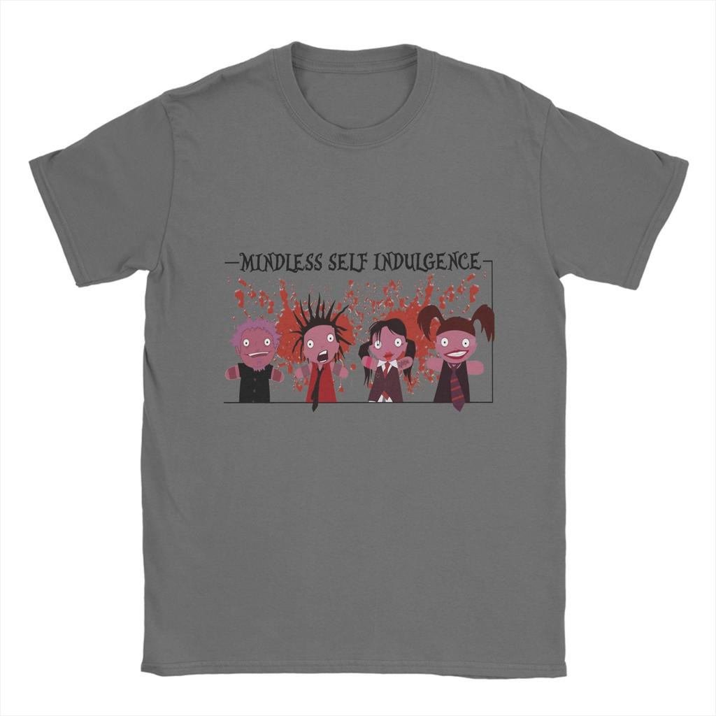 Футболки Mindless Self Indulgence Мужские Смешные Хлопковые Футболки Круглый Вырез Короткий Рукав Футболка Подарок на День Рождения Одежда