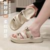 Summer New Platform Butterfly Embellishment Women's Slippers Wearing Beach Shoes Casual Indoor Women's Sandals