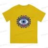 Tops  Cotton Leisure Sports  Evil Eye Unisexs and Womens Tshirts   Tshirt Top