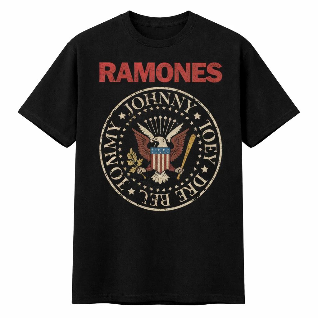 Футболка Ramones с президентской печатью, Футболка с принтом панк-рок тура, Винтажная графическая футболка